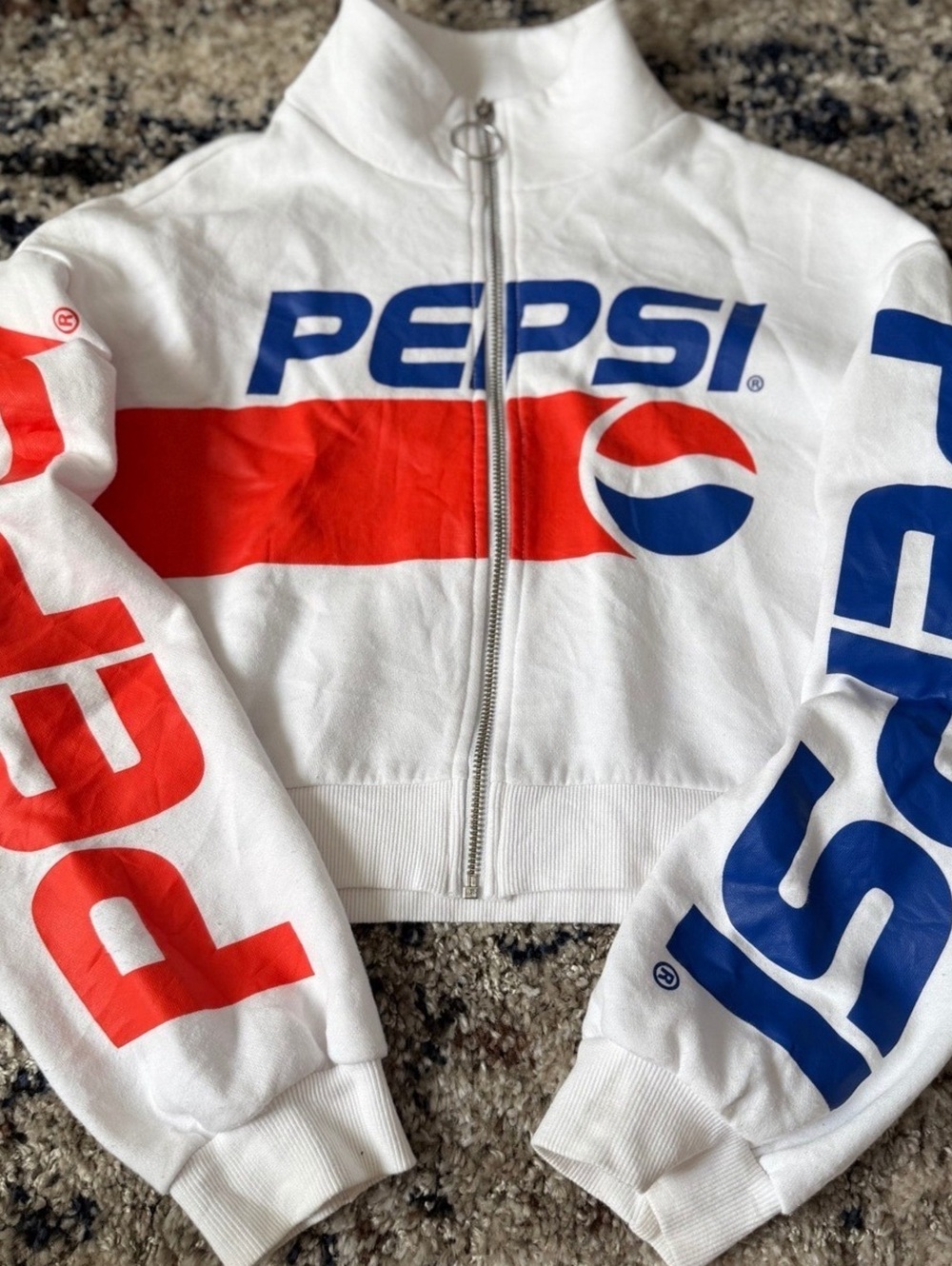 Pepsi Zip-Up Track Jacket White S